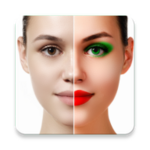 beauty camera, face makeup app android application logo